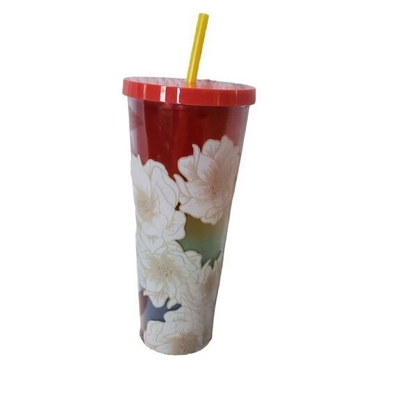 Starbucks White Desert Floral 24oz Double Wall Cold Venti Tumbler - Picture 9 of 12
